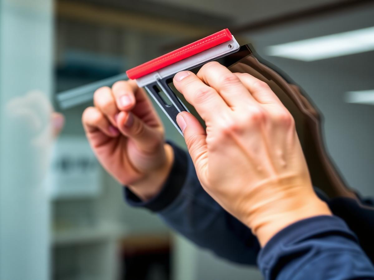 Cam üzerine folyo montajı yapan uzman ekip